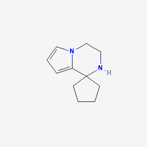 molecular formula C11H16N2 B1388112 3',4'-Dihydro-2'H-spiro[cyclopentane-1,1'-pyrrolo[1,2-a]pyrazine] CAS No. 1210719-18-8