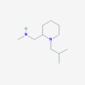 molecular formula C11H24N2 B13881129 N-methyl-1-[1-(2-methylpropyl)piperidin-2-yl]methanamine 