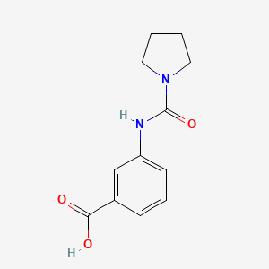 molecular formula C12H14N2O3 B1388113 3-[(Pyrrolidin-1-ylcarbonyl)amino]benzoic acid CAS No. 1146299-30-0