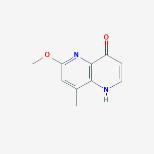 molecular formula C10H10N2O2 B13881164 6-Methoxy-8-methyl-1,5-naphthyridin-4-ol 