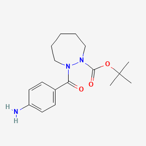 molecular formula C17H25N3O3 B1388120 Tert-butyl 2-(4-aminobenzoyl)-1,2-diazepane-1-carboxylate CAS No. 1135283-03-2