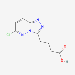 molecular formula C9H9ClN4O2 B1388121 4-(6-Chloro[1,2,4]triazolo[4,3-b]pyridazin-3-yl)butanoic acid CAS No. 1146291-11-3