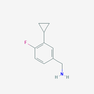 molecular formula C10H12FN B1388129 (3-Cyclopropyl-4-fluorophenyl)methanamine CAS No. 1063733-90-3