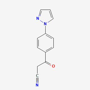 3-oxo-3-[4-(1H-pyrazol-1-yl)phenyl]propanenitrile