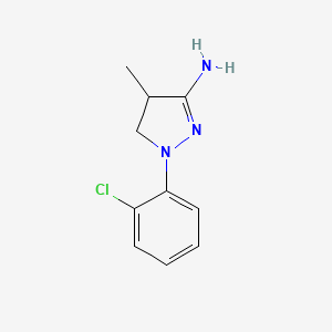 molecular formula C10H12ClN3 B13881334 2-(2-Chlorophenyl)-4-methyl-3,4-dihydropyrazol-5-amine 