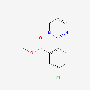 molecular formula C12H9ClN2O2 B13881347 Methyl 5-chloro-2-pyrimidin-2-ylbenzoate 