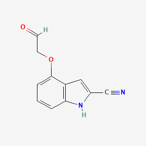 molecular formula C11H8N2O2 B13881350 4-(2-oxoethoxy)-1H-Indole-2-carbonitrile 