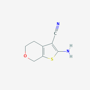 molecular formula C8H8N2OS B138814 2-Amino-4,7-dihydro-5H-thieno[2,3-c]pyran-3-carbonitrile CAS No. 150986-82-6