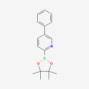 molecular formula C17H20BNO2 B1388140 2-(4,4,5,5-Tetramethyl-1,3,2-dioxaborolan-2-YL)-5-phenylpyridine CAS No. 1946760-47-9
