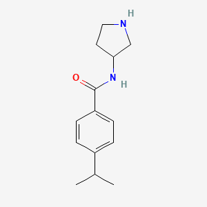 molecular formula C14H20N2O B13881423 4-propan-2-yl-N-pyrrolidin-3-ylbenzamide 