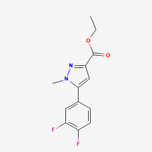 molecular formula C13H12F2N2O2 B1388143 ethyl 5-(3,4-difluorophenyl)-1-methyl-1H-pyrazole-3-carboxylate CAS No. 1170363-38-8