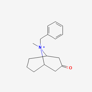 molecular formula C16H22NO+ B13881434 9-Benzyl-9-methyl-9-azoniabicyclo[3.3.1]nonan-3-one 