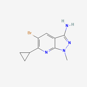 molecular formula C10H11BrN4 B1388145 5-bromo-6-cyclopropyl-1-methyl-1H-pyrazolo[3,4-b]pyridin-3-amine CAS No. 1135283-06-5