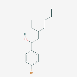 molecular formula C15H23BrO B13881456 1-(4-Bromophenyl)-3-ethylheptan-1-ol 