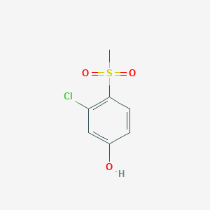 molecular formula C7H7ClO3S B13881472 3-Chloro-4-(methylsulfonyl)phenol 