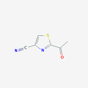 molecular formula C6H4N2OS B13881511 2-Acetyl-1,3-thiazole-4-carbonitrile 