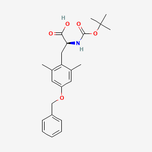 molecular formula C23H29NO5 B1388152 (S)-3-(4-(Benzyloxy)-2,6-dimethylphenyl)-2-((tert-butoxycarbonyl)amino)propanoic acid CAS No. 945669-52-3
