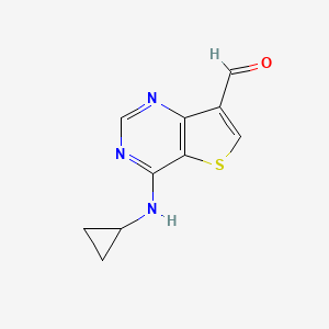 molecular formula C10H9N3OS B13881564 4-(Cyclopropylamino)thieno[3,2-d]pyrimidine-7-carbaldehyde 