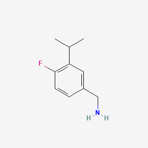 molecular formula C10H14FN B1388162 (4-Fluoro-3-isopropylphenyl)methanamine CAS No. 1112179-28-8