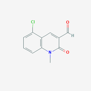 molecular formula C11H8ClNO2 B13881674 5-Chloro-1-methyl-2-oxo-1,2-dihydroquinoline-3-carbaldehyde 