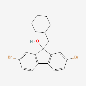 molecular formula C20H20Br2O B13881699 2,7-Dibromo-9-(cyclohexylmethyl)fluoren-9-ol 