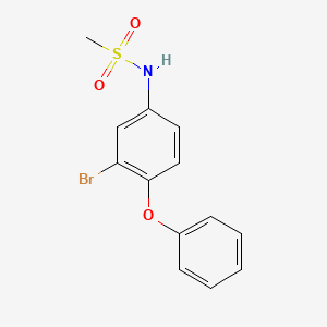 molecular formula C13H12BrNO3S B13881731 N-(3-bromo-4-phenoxyphenyl)methanesulfonamide 