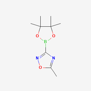 molecular formula C9H15BN2O3 B13881750 5-Methyl-3-(4,4,5,5-tetramethyl-1,3,2-dioxaborolan-2-yl)-1,2,4-oxadiazole 