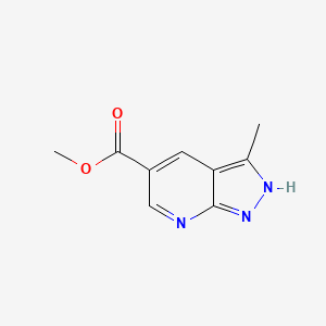 molecular formula C9H9N3O2 B1388180 methyl 3-methyl-1H-pyrazolo[3,4-b]pyridine-5-carboxylate CAS No. 1150618-05-5