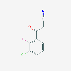molecular formula C9H5ClFNO B13881838 3-Chloro-2-fluorobenzoylacetonitrile 
