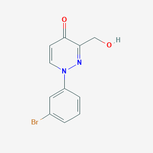 molecular formula C11H9BrN2O2 B13881840 1-(3-Bromophenyl)-3-(hydroxymethyl)pyridazin-4-one 