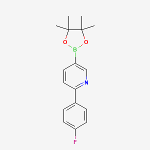 molecular formula C17H19BFNO2 B1388187 2-(4-Fluorophenyl)-5-(4,4,5,5-tetramethyl-1,3,2-dioxaborolan-2-yl)pyridine CAS No. 1073354-81-0