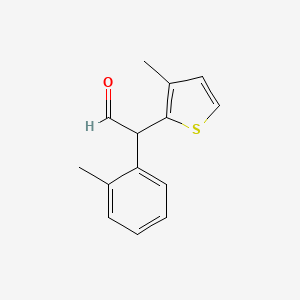 molecular formula C14H14OS B13881896 2-(2-Methylphenyl)-2-(3-methylthiophen-2-yl)acetaldehyde 