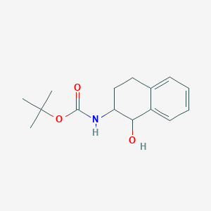 molecular formula C15H21NO3 B13881904 Tert-butyl N-[(1R,2R)-1-hydroxy-1,2,3,4-tetrahydronaphthalen-2-YL]carbamate 