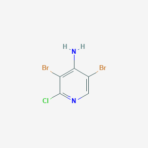 molecular formula C5H3Br2ClN2 B1388193 3,5-Dibromo-2-chloropyridin-4-amine CAS No. 1054484-40-0