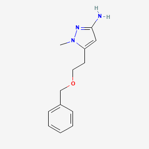 molecular formula C13H17N3O B13881961 5-[2-(benzyloxy)ethyl]-1-methyl-1H-pyrazol-3-amine 