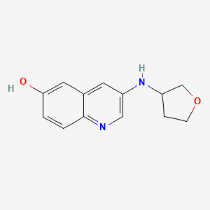 molecular formula C13H14N2O2 B13881965 3-(Oxolan-3-ylamino)quinolin-6-ol 