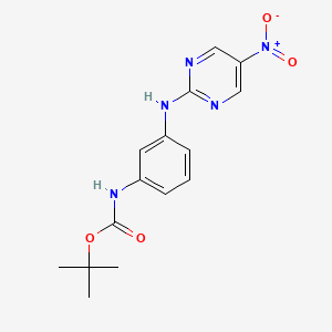 molecular formula C15H17N5O4 B13881966 tert-butyl N-[3-[(5-nitropyrimidin-2-yl)amino]phenyl]carbamate 