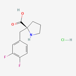 (S)-2-(3,4-Difluorobenzyl)pyrrolidine-2-carboxylic acid hydrochloride