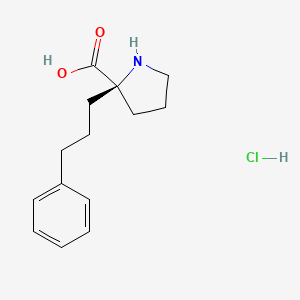 (R)-2-(3-Phenylpropyl)pyrrolidine-2-carboxylic acid hydrochloride