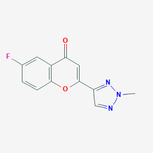 molecular formula C12H8FN3O2 B138821 6-Fluoro-2-(2-methyltriazol-4-yl)chromen-4-one CAS No. 131924-40-8