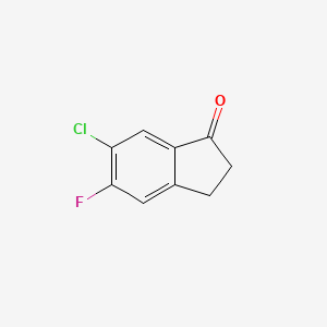 B1388212 6-chloro-5-fluoro-2,3-dihydro-1H-inden-1-one CAS No. 881189-75-9