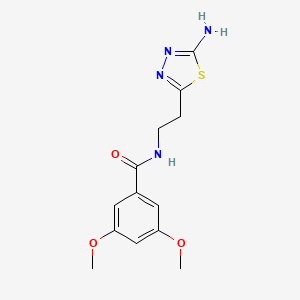 N-[2-(5-amino-1,3,4-thiadiazol-2-yl)ethyl]-3,5-dimethoxybenzamide