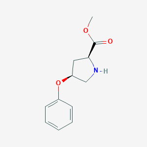 molecular formula C12H15NO3 B138822 (2S,4S)-Methyl 4-phenoxypyrrolidine-2-carboxylate CAS No. 157187-62-7