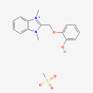 2-(2-hydroxyphenoxymethyl)-1,3-dimethyl-1H-1,3-benzodiazol-3-ium methanesulfonate