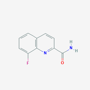 molecular formula C10H7FN2O B13882250 8-Fluoroquinoline-2-carboxamide 