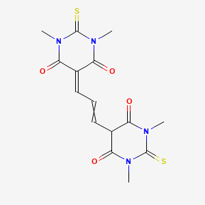 molecular formula C15H16N4O4S2 B13882258 5-[3-(1,3-Dimethyl-4,6-dioxo-2-sulfanylidene-1,3-diazinan-5-yl)prop-2-enylidene]-1,3-dimethyl-2-sulfanylidene-1,3-diazinane-4,6-dione 