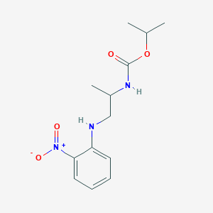 molecular formula C13H19N3O4 B13882263 propan-2-yl N-[1-(2-nitroanilino)propan-2-yl]carbamate 