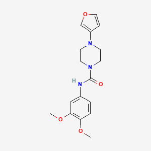 molecular formula C17H21N3O4 B13882270 N-(3,4-dimethoxyphenyl)-4-(furan-3-yl)piperazine-1-carboxamide 