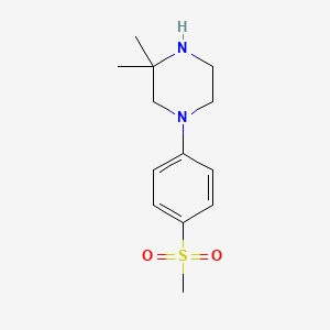 molecular formula C13H20N2O2S B13882277 3,3-Dimethyl-1-(4-methylsulfonylphenyl)piperazine 