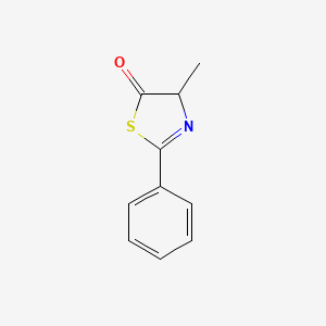 molecular formula C10H9NOS B13882345 4-methyl-2-phenyl-4H-1,3-thiazol-5-one 